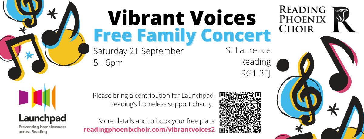 🎶 Concert announcement 🎶 We can't wait to start our new season with a fabulous, free family concert supporting the brilliant <a href="/Launchpad_RDG/">Launchpad Reading</a>! Get your tickets for September online today: readingphoenixchoir.com/vibrantvoices #rdg #Singing #choir