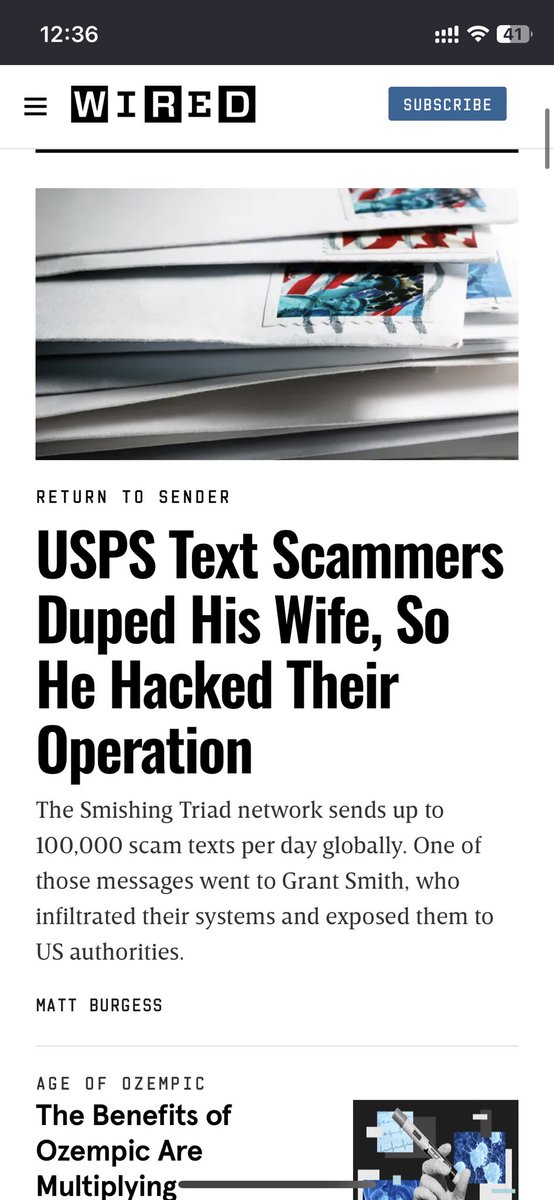 Seeing the article <a href="/mattburgess1/">.</a> wrote about some of the work I did as a top article on <a href="/WIRED/">WIRED</a> today has been just insane.
Being here <a href="/defcon/">DEF CON</a> and then this also going on at the same time is just like a pinch me moment.