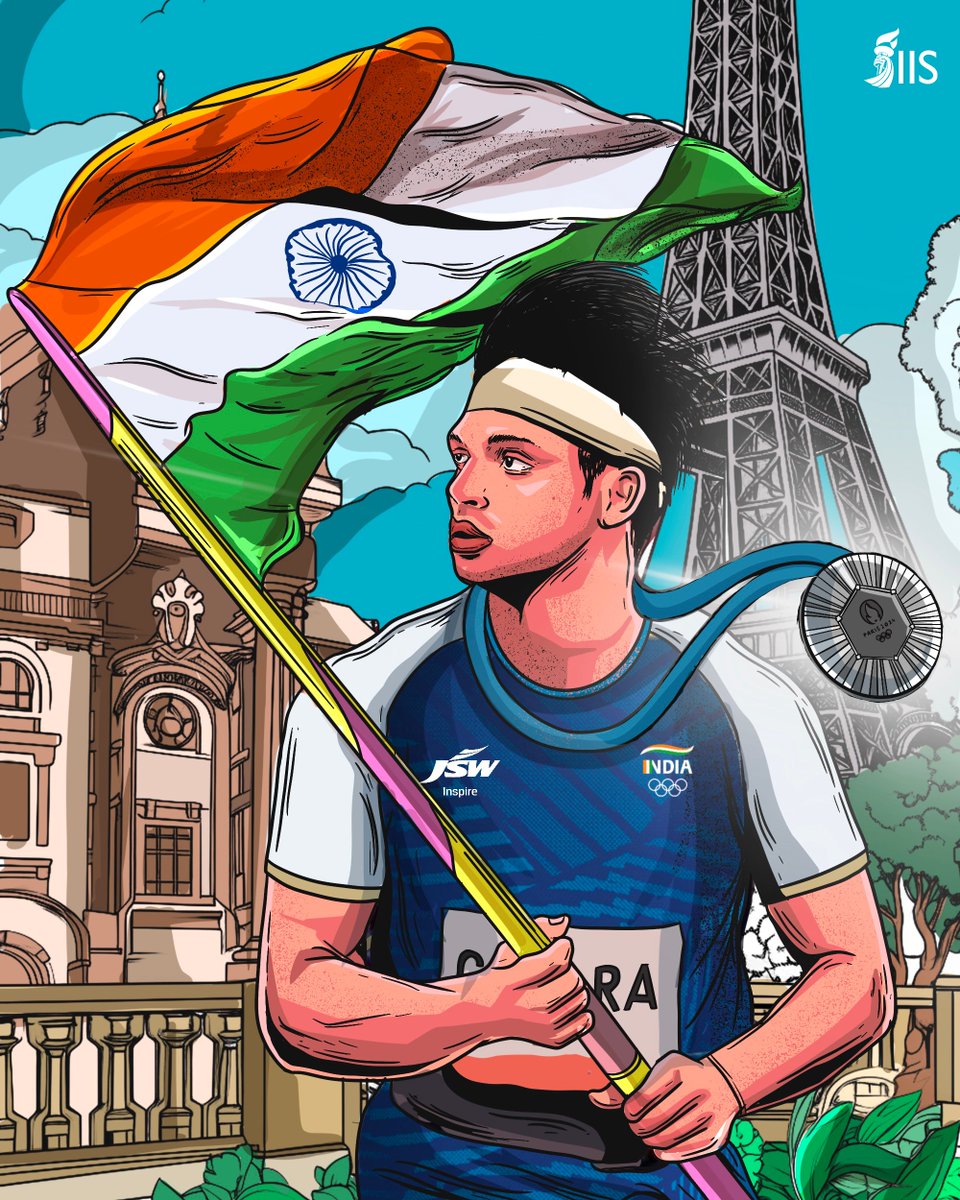 IIS_Vijayanagar's tweet photo. Waving the Indian ๐ฎ๐ณ high and achieving milestones! ๐
We are still buzzing from #TeamIIS athlete #NeerajChopra's Silver ๐ฅ medal win for #TeamIndia at #Paris2024 in the Men's Javelin Throw Final! ๐
#IISInParis #CraftingVictories https://t.co/s3IctYq1ui