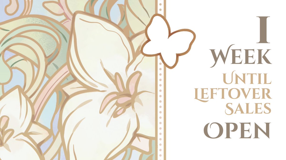 hiyojunzine's tweet photo. 💐 LEFTOVERS COUNTDOWN 💐

Whoops, turns out our mod can't count because there's actually only one week left until Everlasting leftover sales open! 😱 Have you saved the date? https://t.co/TsCr8JOuVa