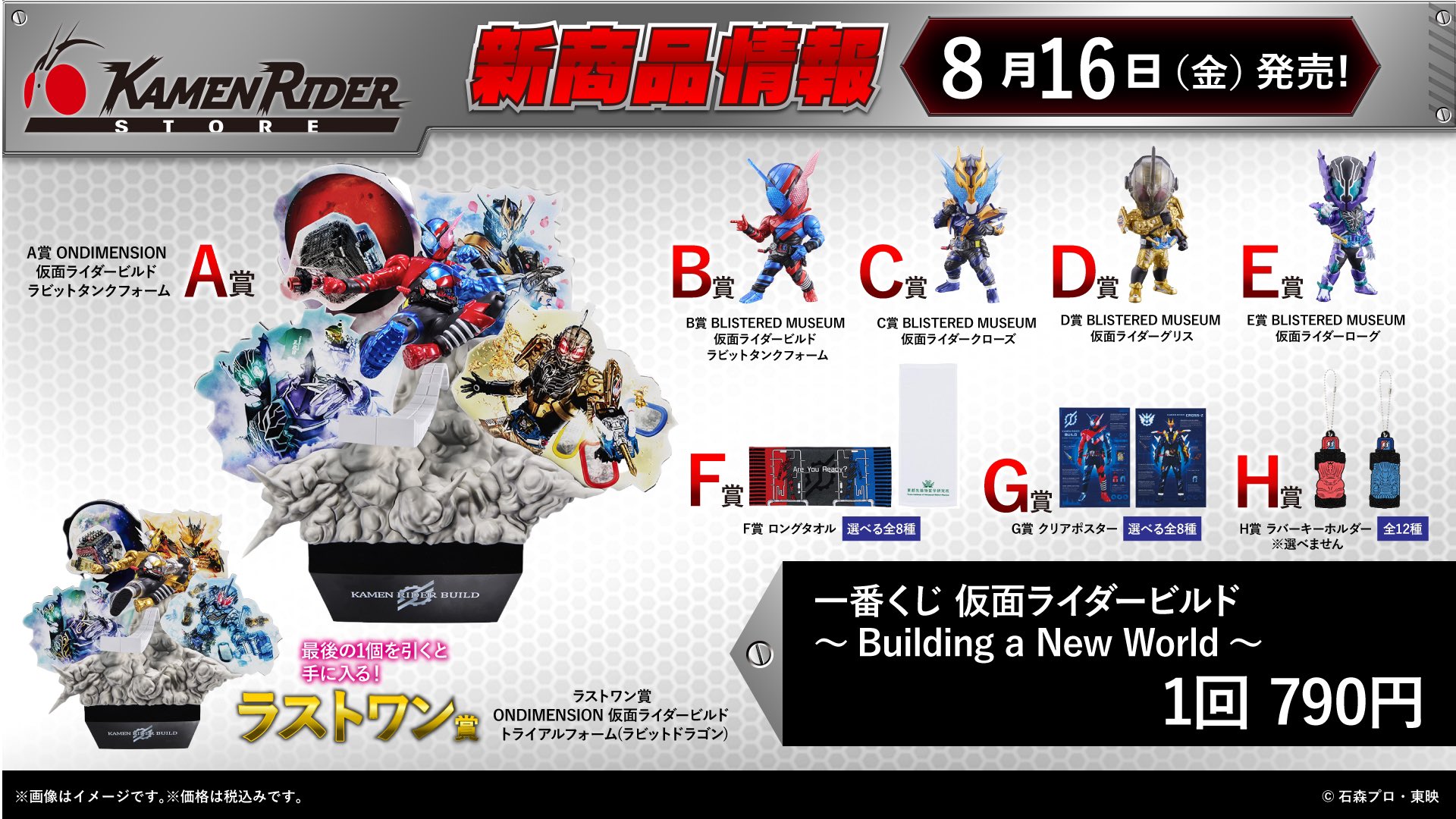 ○一番くじ ○仮面ライダー ビルド B賞 未開封品をお届けいたし