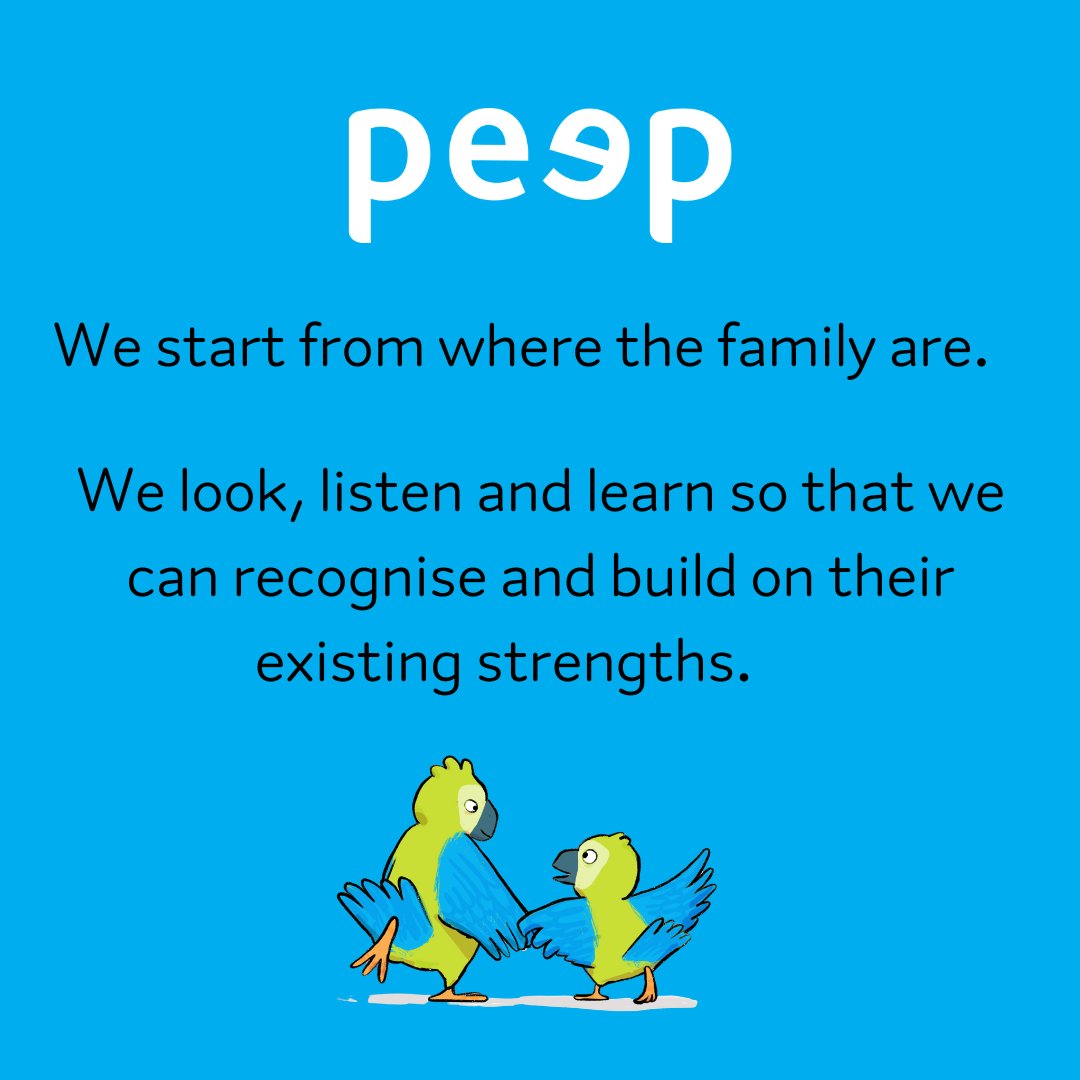 PeepleCentre's tweet photo. The Peep Learning Together Programme (LTP) values &amp; extends what parents/carers already do to support their child's learning in everyday life. Peep is a strengths-based approach to working with families, focusing on doing with rather than doing to parents: https://t.co/sdgCLVPJBc https://t.co/WtO2KlMals