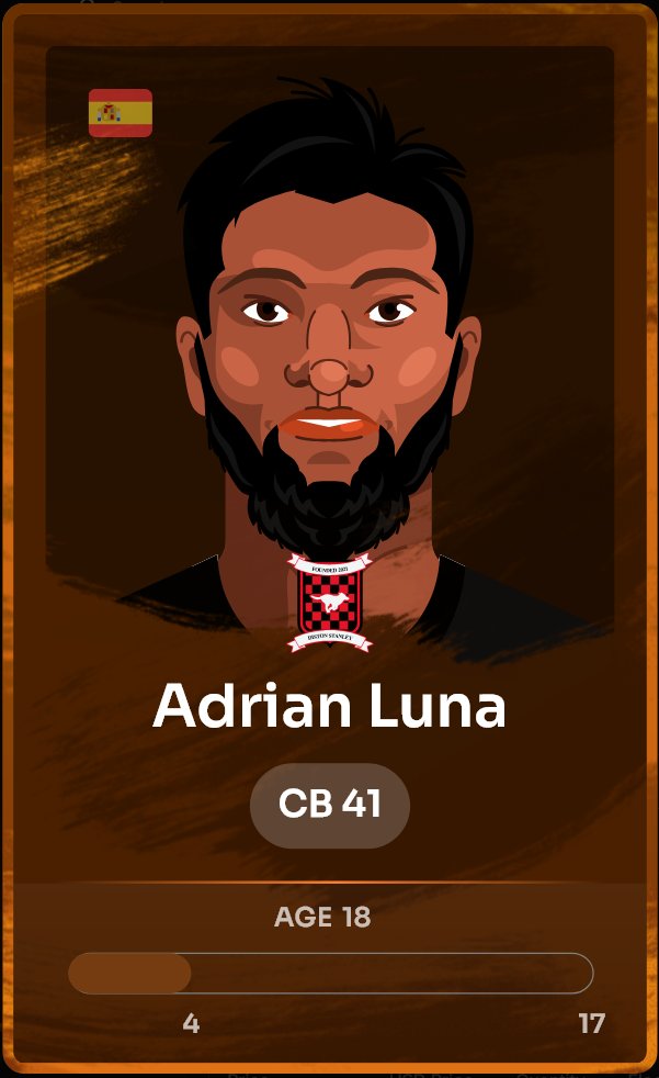 DistonStanley's tweet photo. 🚨 TRANSFER NEWS: Diston Stanley smashes the transfer record to sign Adrian Luna! 🔥

The defensive fortress is now even stronger with our new centre-back on board. 🛡️

Welcome to the team, Adrian! We're ready to dominate. 💪⚽️

#WelcomeLuna #DistonStanley #Footium https://t.co/VAfJ3HGaWe