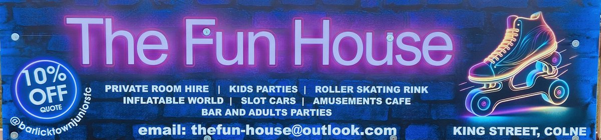 🔵🟡⚽️📣ITS HERE! our BarlickTownEL’s start their season with a home game at BarlickTownJnrs Victory Ground
🔵🟡⚽️
Sat 2pm EL’s Prem
BarlickTownEL v Mill Hill

Sun9.30
U14BvRead

All welcome, free entry, tearoom open
🔵🟡⚽️NEW our weekend sponsor👏
this weekend is
The Fun House👏