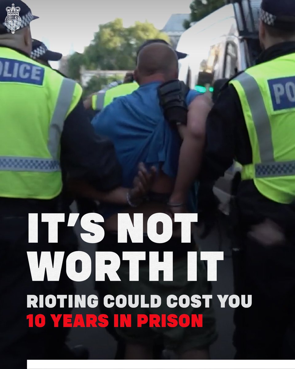 If you commit violent disorder, the police will find you. 

You could spend up to 10 years in prison.