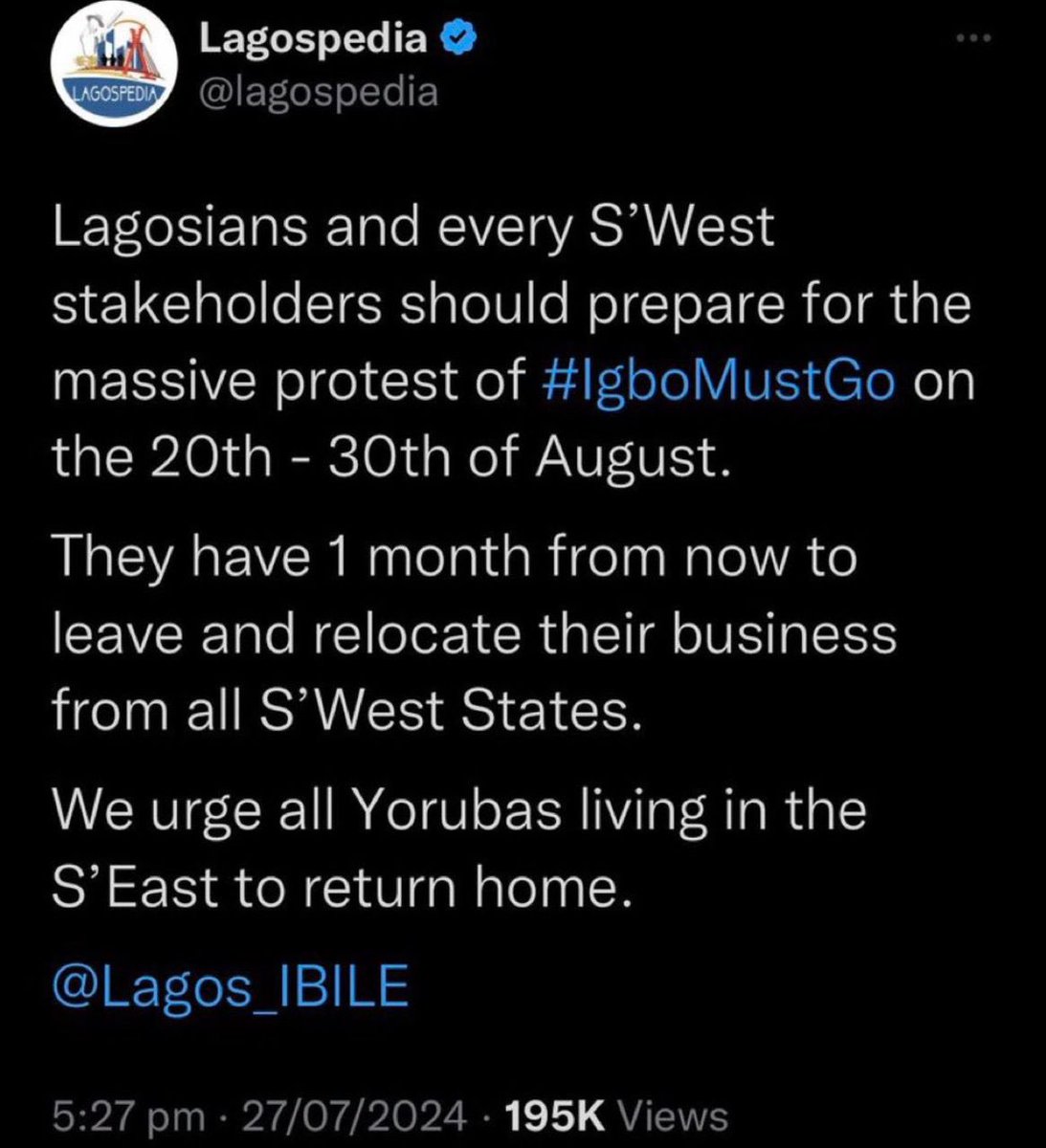 EmekaGift100's tweet image. Re- #IgboMustGo Campaign: The Proper Slogan Should Be #ReferendumNow

...And Yoruba&apos;s Should Know That Britain Carried Them At Their Back Like A Baby To Fight Igbos in 1967-70

In countless occasions and years Igbos have been threatened by Yorubas and Hausa/Fulani&apos;s.  Ndigbo have…
