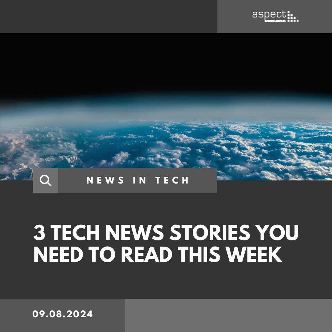AspectIT's tweet photo. 👇 News in Tech 👇

View the thread below for tech news stories you need to read this week 🤗

#aspectit #newsintech #itsupport #technology #technews #uk https://t.co/WH5KFha5i4