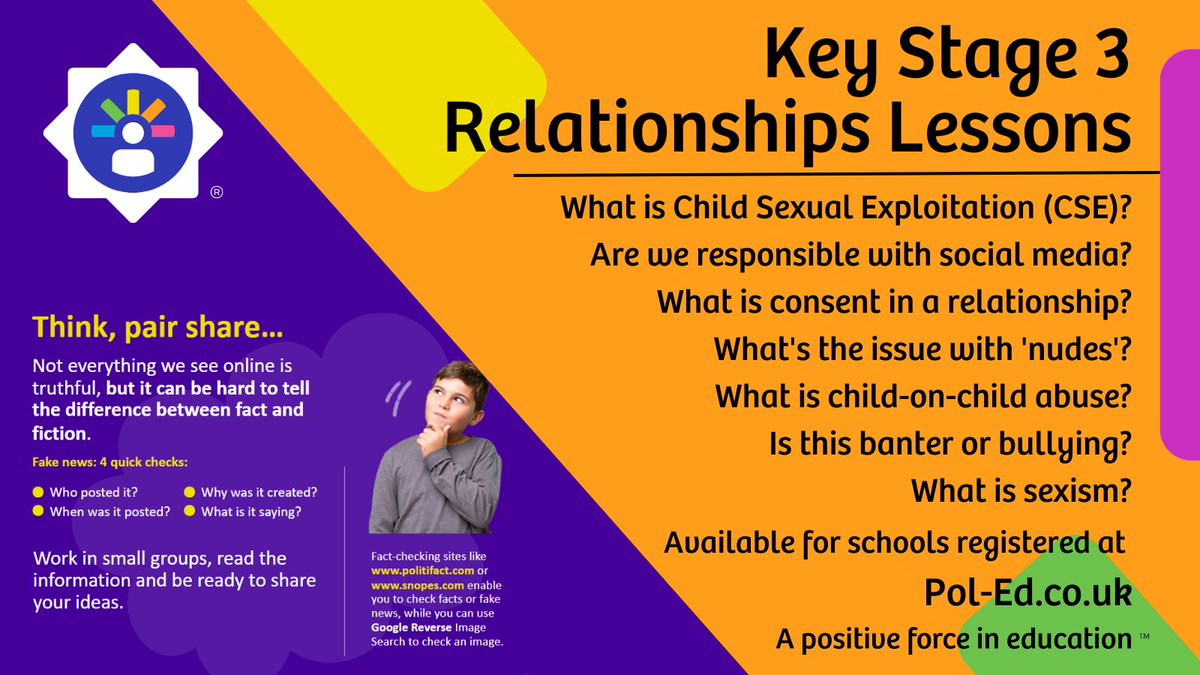 Pol_Ed_UK's tweet image. During this Summer break, we&apos;re highlighting our educational resources. Today, we&apos;re featuring our #KeyStage3 Relationships lessons, free for schools in Bedfordshire, Northumbria, and West Yorkshire police force areas.
#APositiveForceInEducation
#KeepingChildrenSafe