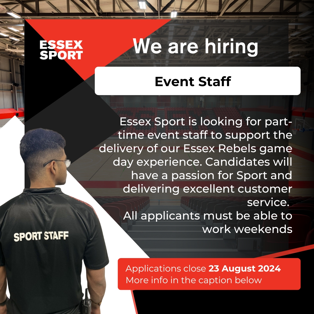 Essex Sport (@essex_sport) on Twitter photo We are Hiring! ๐ฃ
If you are interested in the role please send your CV and a covering letter to:
Sc17693@essex.ac.uk
Bf22936@essex.ac.uk,
Hk21376@essex.ac.uk
Applications Close 23 August 2024.
#EssexSport | #UniversityofEssex | #UniofEssex We are Hiring! ๐ฃ
If you are interested in the role please send your CV and a covering letter to:
Sc17693@essex.ac.uk
Bf22936@essex.ac.uk,
Hk21376@essex.ac.uk
Applications Close 23 August 2024.
#EssexSport | #UniversityofEssex | #UniofEssex