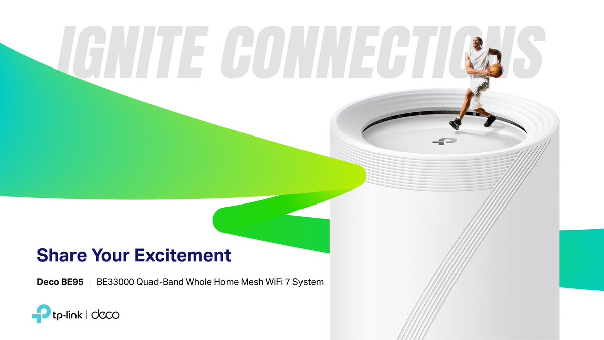 #TPLink #IGNITECONNECTIONS
Share Your Excitement by TP-Link‘s whole home mesh Wi-Fi!

bit.ly/3SH9bqc