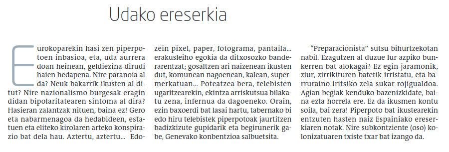 Atzo pantaila argazkia atera nuen baina ez nuen hemen partekatu #Moraurena. Zuei ere doinu itsaskor hori iltzatzen bazaizue, aholku oreretar bat emango dizuet: Madalenetako "txunpa txunpa" abesten hasi eta kitto!
(Egile berdinarena da)

«Udako ereserkia», by <a href="/iamorau/">Morau</a>.