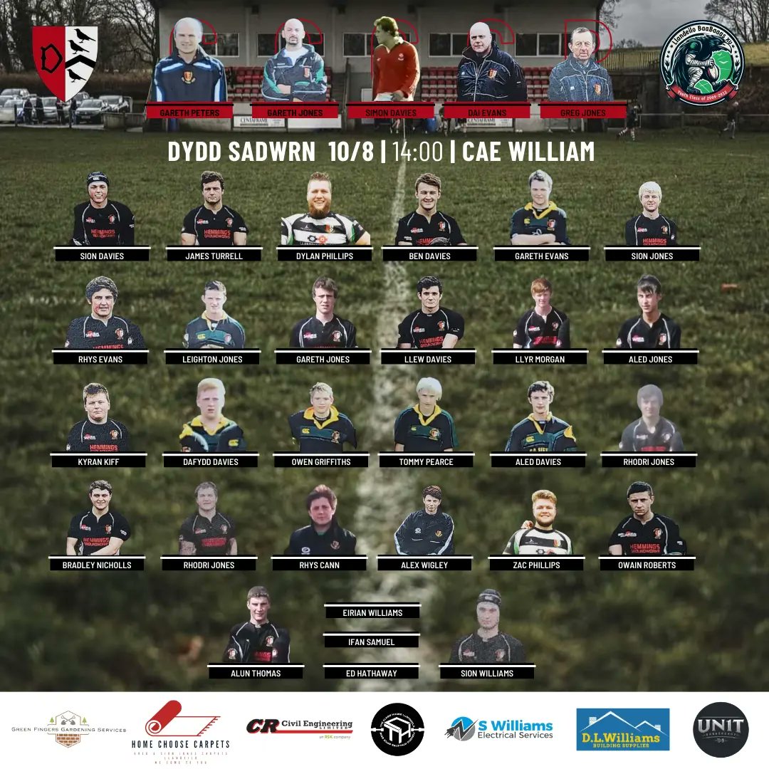 Dyma carfan y tim cyntaf i wynebu BaaBaas Ieuenctid 2009 i 2012. Cyfle i ddathlu'r iau, ieuenctid a'r clwb cyfan fory am 2yh. 

The club looks forward to welcoming plenty of old friends to the club. Thank you to the sponsors for helping make it possible.