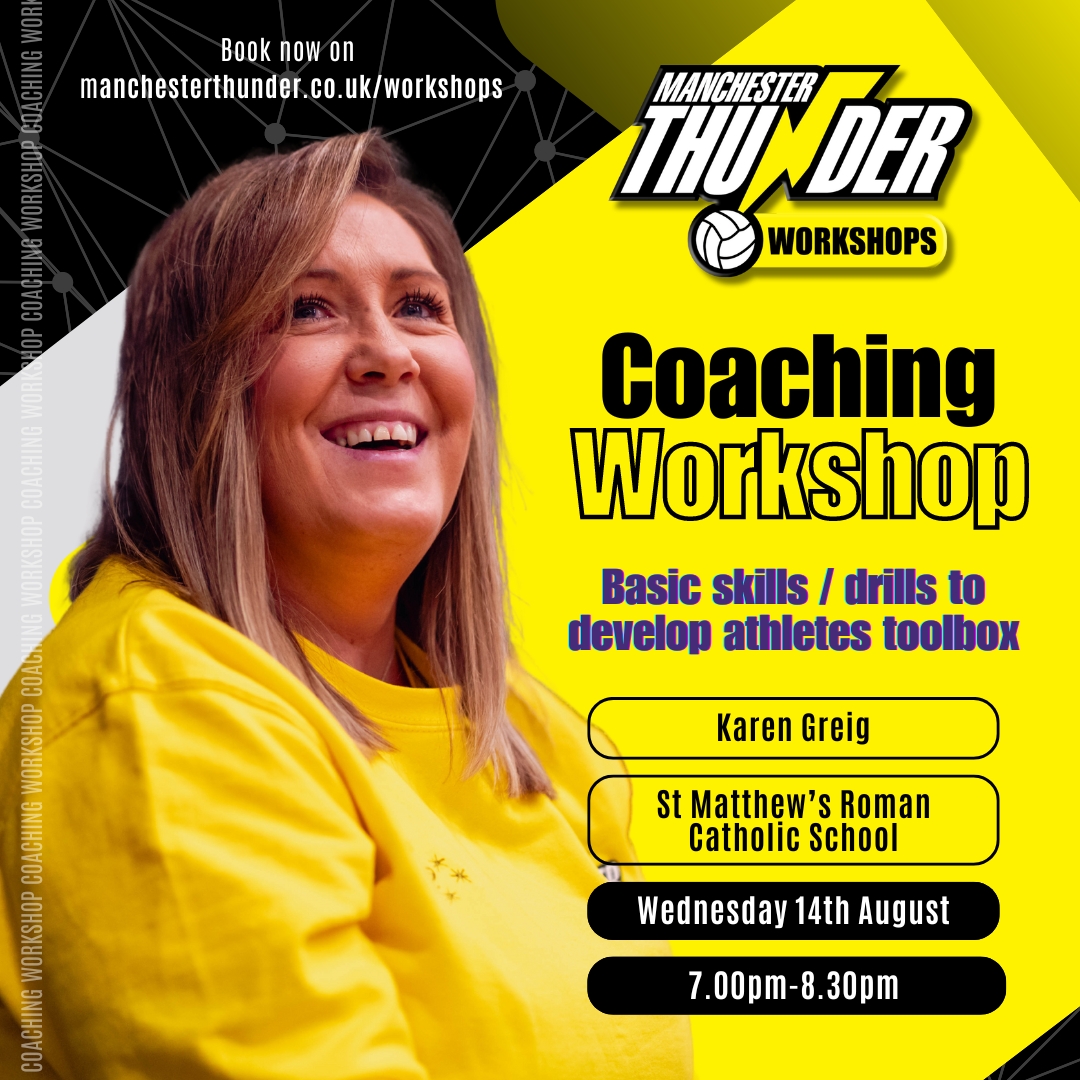 thundernetball's tweet photo. Only 5β£ days until our #netballcoaching workshop with Head Coach @kjgreigy ππ€
Book now β‘οΈ https://t.co/kuNkOF3N6g
Join Karen this Wed 14th Aug as she discusses basic skills & drills to develop an athletes toolbox π§°
#netballcoach #netballworkshop #netballskills #manchester https://t.co/mjTFGTAxn7