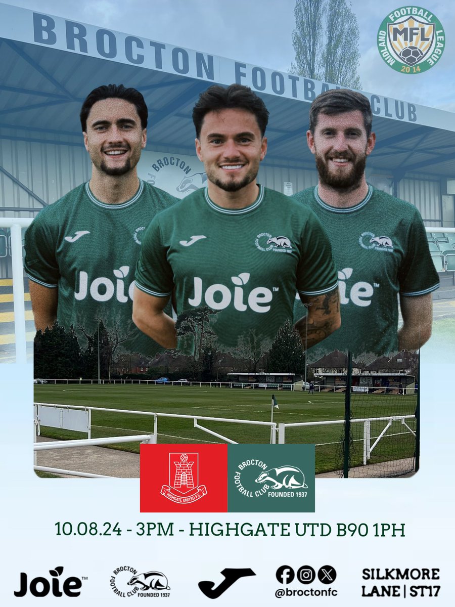 Tomorrow afternoon we travel to <a href="/HighgateUnited/">Highgate United FC</a> to start our 2024/25 <a href="/MidlandLeague/">Capelli Sport Midland Football League</a> Premier Division campaign.

It’s our first game at Step 5 since 2017 and one that everybody at the club is extremely excited for.

Safe travels to any Badgers fans making the trip.

#GreenArmy 🦡