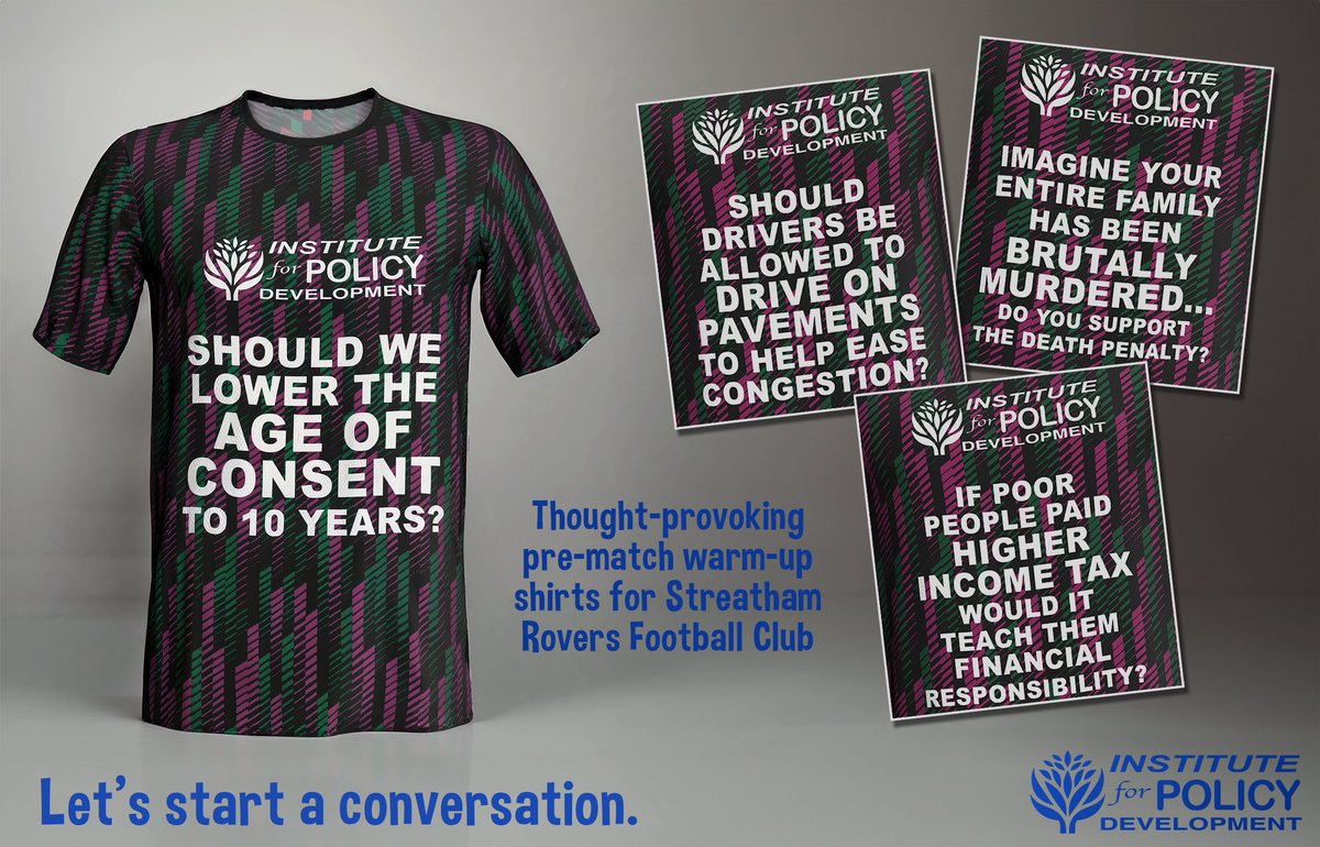 We are delighted to announce we have signed our first ever pre-match shirt sponsorship deal with the Institute for Policy Development, a think tank dedicated to prosperity through principle, who will place "conversation-starters" on the jerseys we warm-up in ahead of games. #SRFC