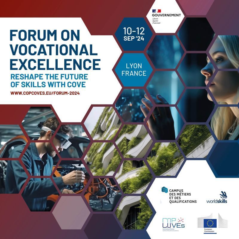 🚀LCAMP partnership is thrilled to share that the 3rd Forum on #VocationalExcellence 2024 is set to take place from September 10-12 in Lyon, France! 

🎯Partners will be participating in both the insightful sessions and the Sectoral Vocational Villages! 
copcoves.eu/forum-2024/
