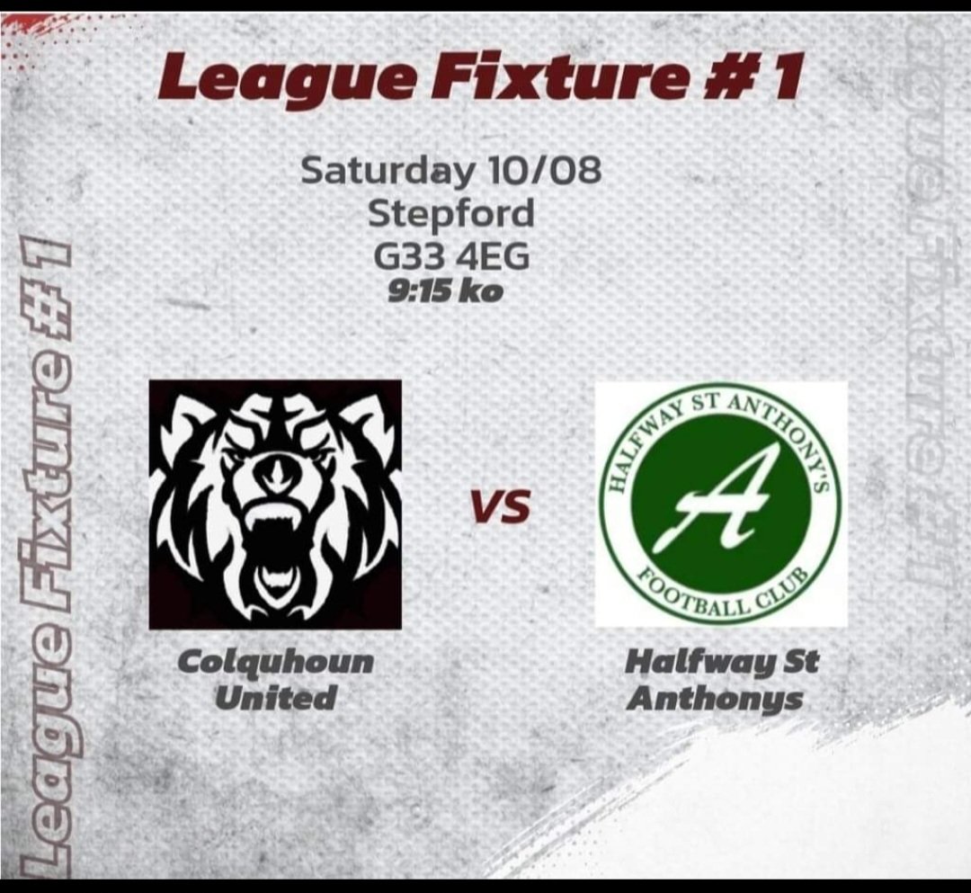 Opening day fixture tomorrow in <a href="/OfficialSMAFA/">SMAFA</a>. Division 1. First league game in our new venture into Saturday morning football. Sure to be a good test.

Mon the Houn🔴⚫️🔴