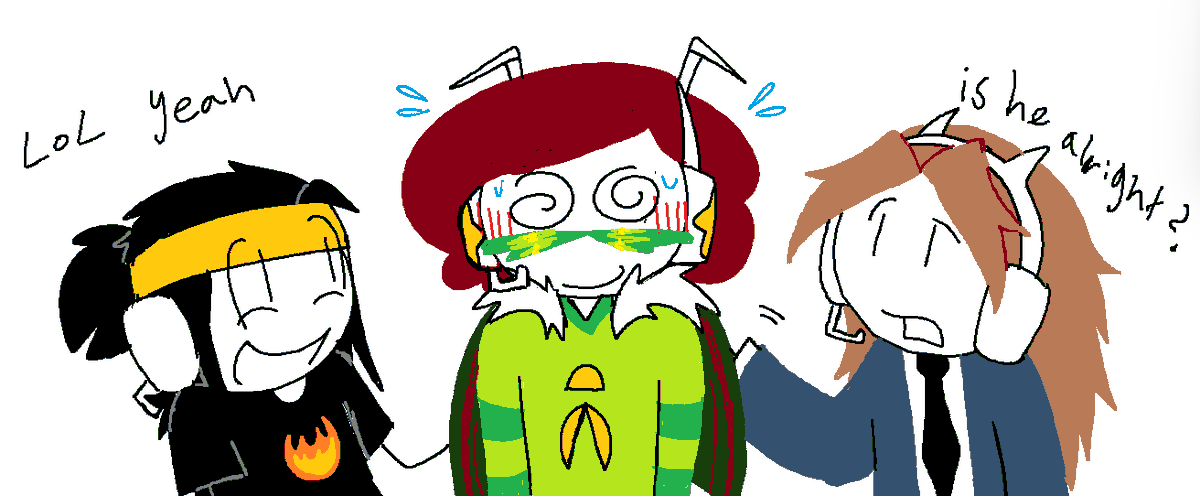 Butterprint030's tweet photo. THEIR CONNECTIONS..!! (4/4) #doodlev #fanloid
They all know eachother of course, with their own dynamics, some closer than others... (Leo and Caesar..) Vince annoys Leo, Caesar pushes Vince to be better, and both encourage/feed Leo's ego!! and a lot more of silly things!! X)) https://t.co/2jl3LR6RFL
