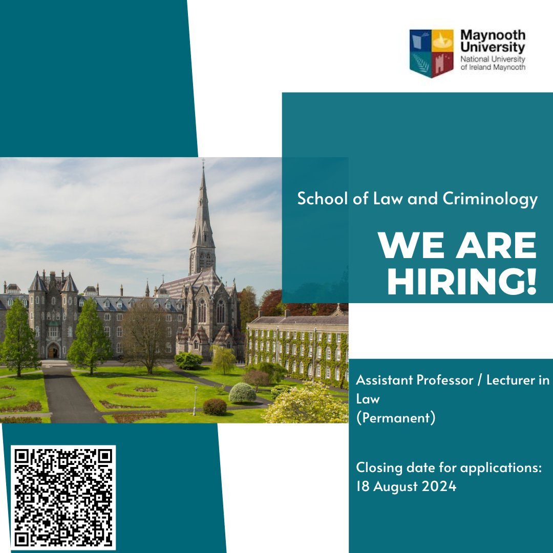 Come work with us!

 We are hiring 3 Asst Prof in Law permanent full-time posts in 2 recruitment processes*  
one post with an application deadline of 23.30 on 18 Aug &amp;  
2 other posts with a deadline of 23.30 on 8 Sept.

Apply to both adverts to be considered for all posts.
