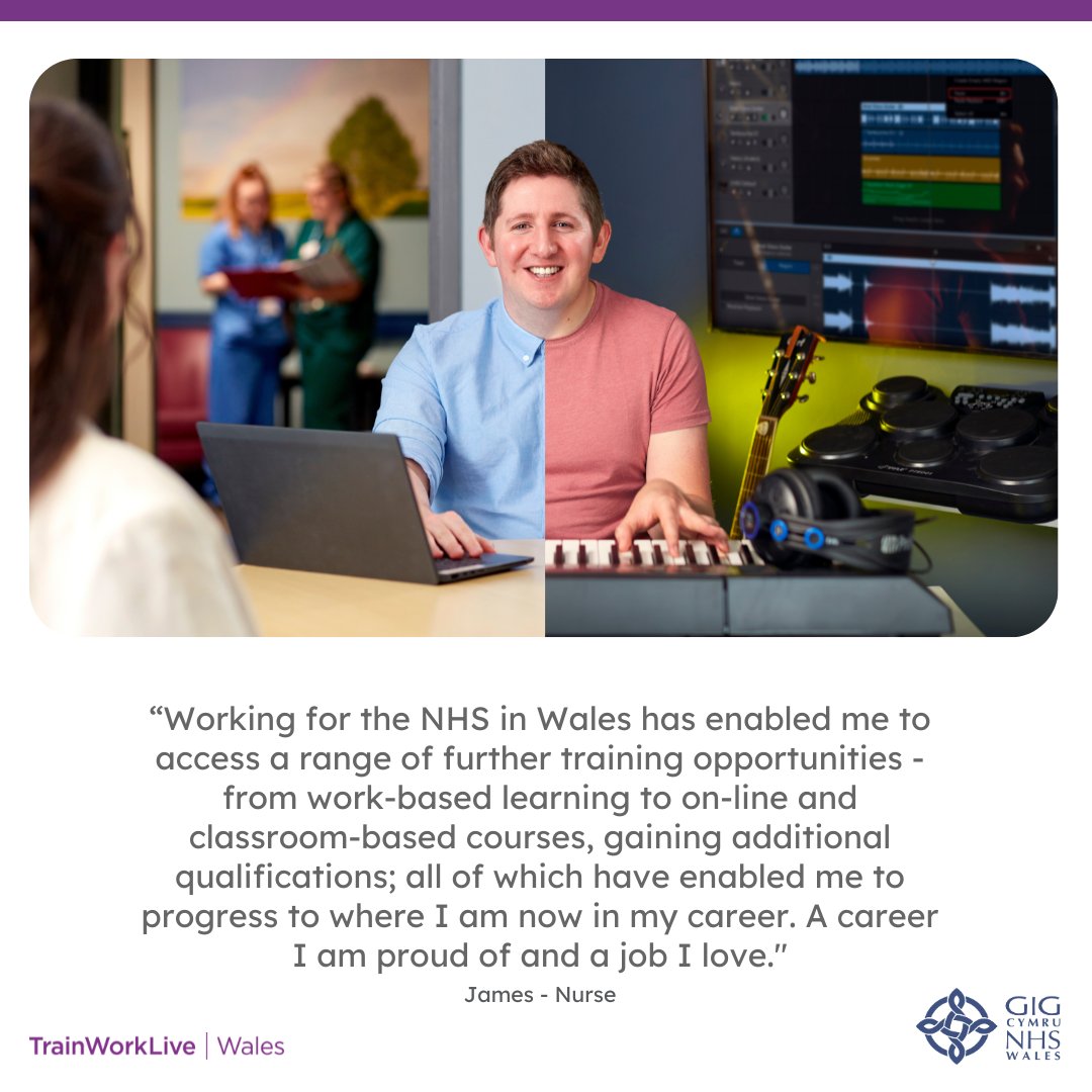 NHS Wales Careers (@nhswalescareers) on Twitter photo Read more about James' story:
trainworklive.wales/real-life-stor…
<a href="/theRCN/">The RCN</a>
<a href="/RCNWales/">Royal College of Nursing Wales</a>
<a href="/nmcnews/">Nursing and Midwifery Council</a>
#TrainWorkLive #NHS #Wales #HEIW Read more about James' story:
trainworklive.wales/real-life-stor…
<a href="/theRCN/">The RCN</a>
<a href="/RCNWales/">Royal College of Nursing Wales</a>
<a href="/nmcnews/">Nursing and Midwifery Council</a>
#TrainWorkLive #NHS #Wales #HEIW