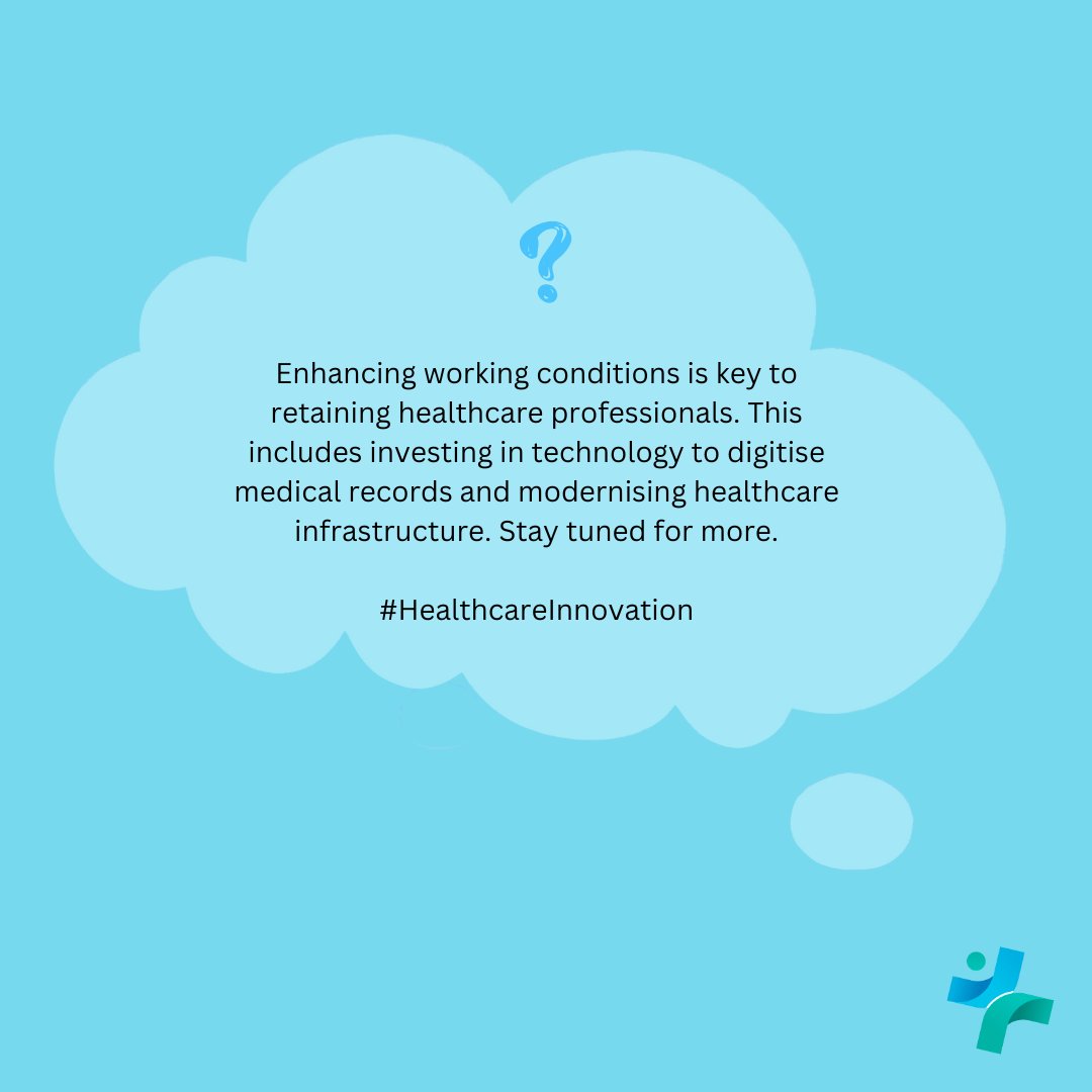 DigiMediHealth's tweet photo. Enhancing working conditions is key to retaining healthcare professionals. This includes investing in technology to digitise medical records and modernising healthcare infrastructure. Stay tuned for more.

#HealthcareInnovation https://t.co/8zRSUs2ykT