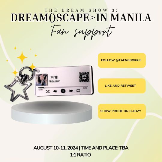 taengbokkie's tweet image. #런쥔 🦊 fan support for TDS3 in Manila day 1 &amp;amp; 2 

🦊 mbf (@taengbokkie)
🦊 retweet &amp;amp; like | show proof 
🦊 strictly 1:1 | limited quantity

August 10 &amp;amp; 11, 2024 

#THEDREAMSHOW3_in_MANILA #THEDREAMSHOW3_in_MNL
#NCTDREAM #THEDREAMSHOW3 
#RENJUN