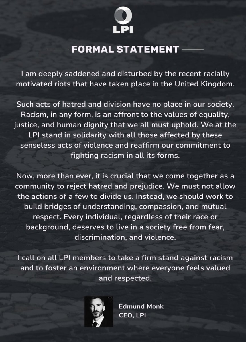 Formal Statement from <a href="/YourLPI/">The LPI</a>