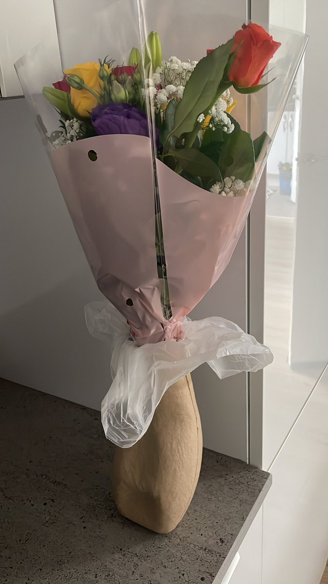 My leaving flowers in their special NHS vase.