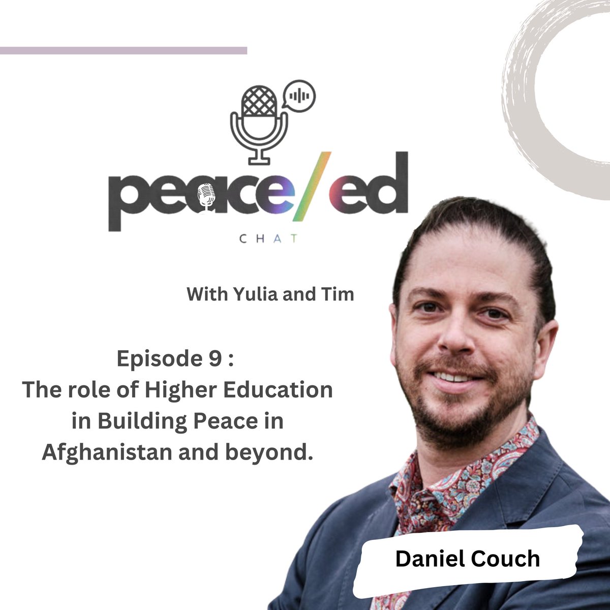 📢New podcast out! ☮️

"The role of Higher Education in Building Peace in Afghanistan and beyond.”

🎙Interview with <a href="/Dr_Daniel_Couch/">Dr Daniel Couch</a> 
 
Take a listen 🎧

podcasters.spotify.com/pod/show/peace…

#PeaceEdChat #peaceeducation #peace #SDG16 #educationinemergencies #Afghanistan