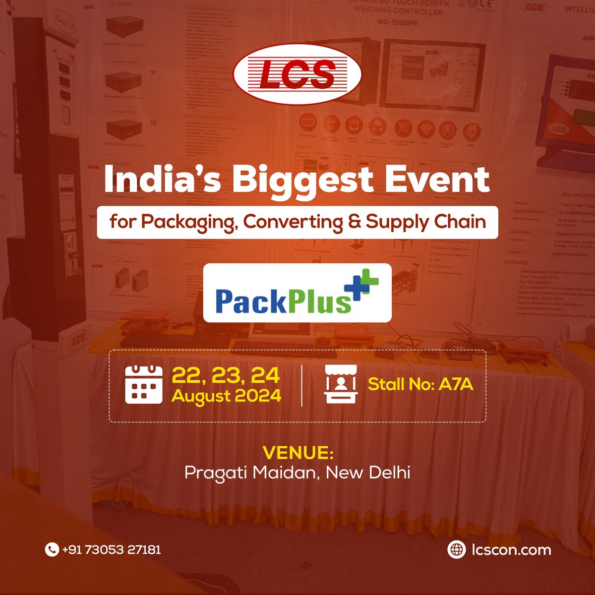 LCSControls_'s tweet image. This year @LCSControls_ is participating in #PackPlus - India’s Biggest Event for Packaging, Converting and Supply Chain.

Date : 22 / 23 / 24 August 2024
Stall Number : A7A
Venue Details : Pragati Maidan, New Delhi

#LCSControls #BMIMachine #PragatiMaidan #pragatimaidandelhi