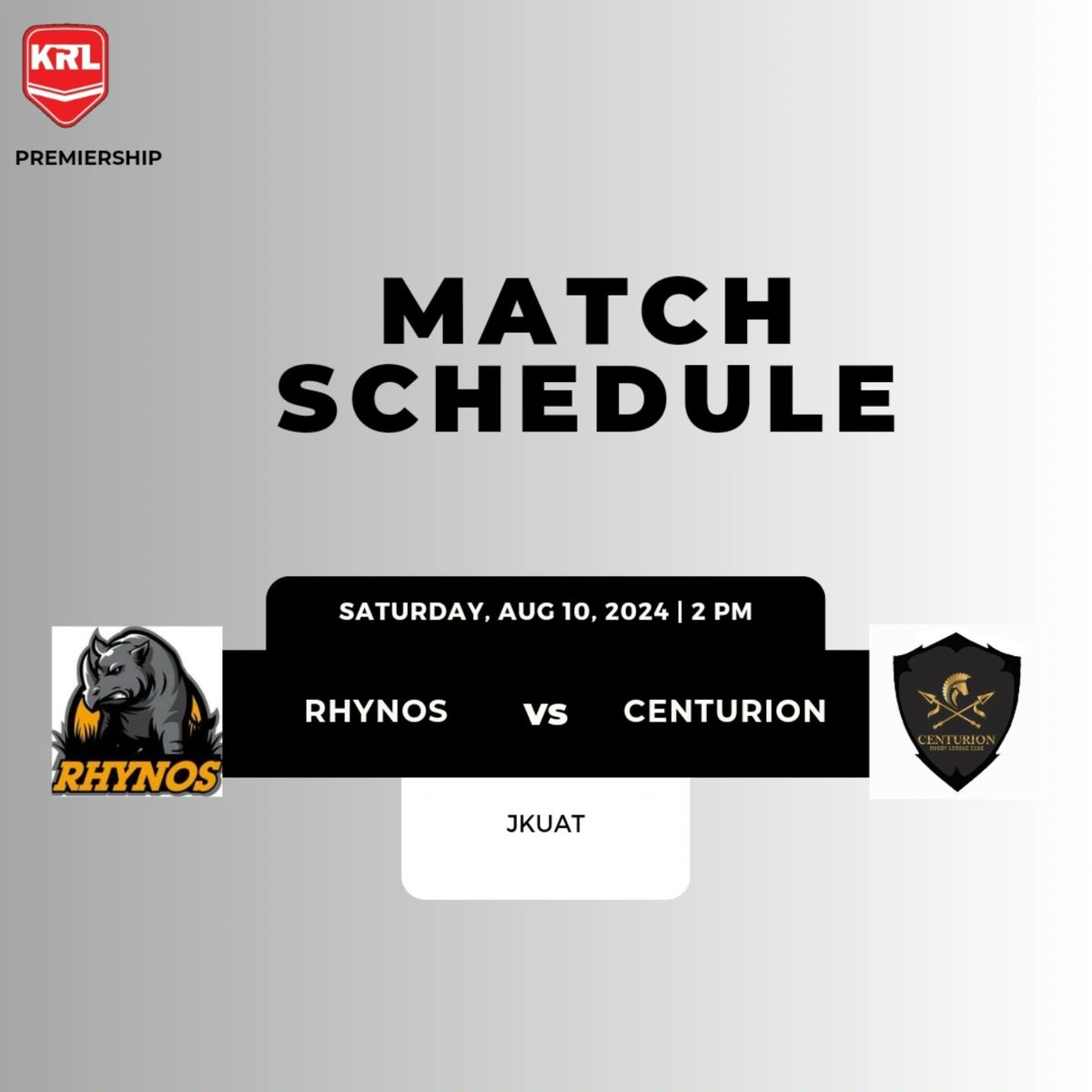 OfficialKRLF's tweet photo. Rugby League is back this weekend with @RhynosClub hosting Centurion 

Match will take place at JKUAT Grounds along Thika Road. 

Tell a friend to tell a friend!

#krl #krlf #playrugbyleague #rugbyleague #rugbyleaguekenya #nrl https://t.co/xEOJ7IegiK