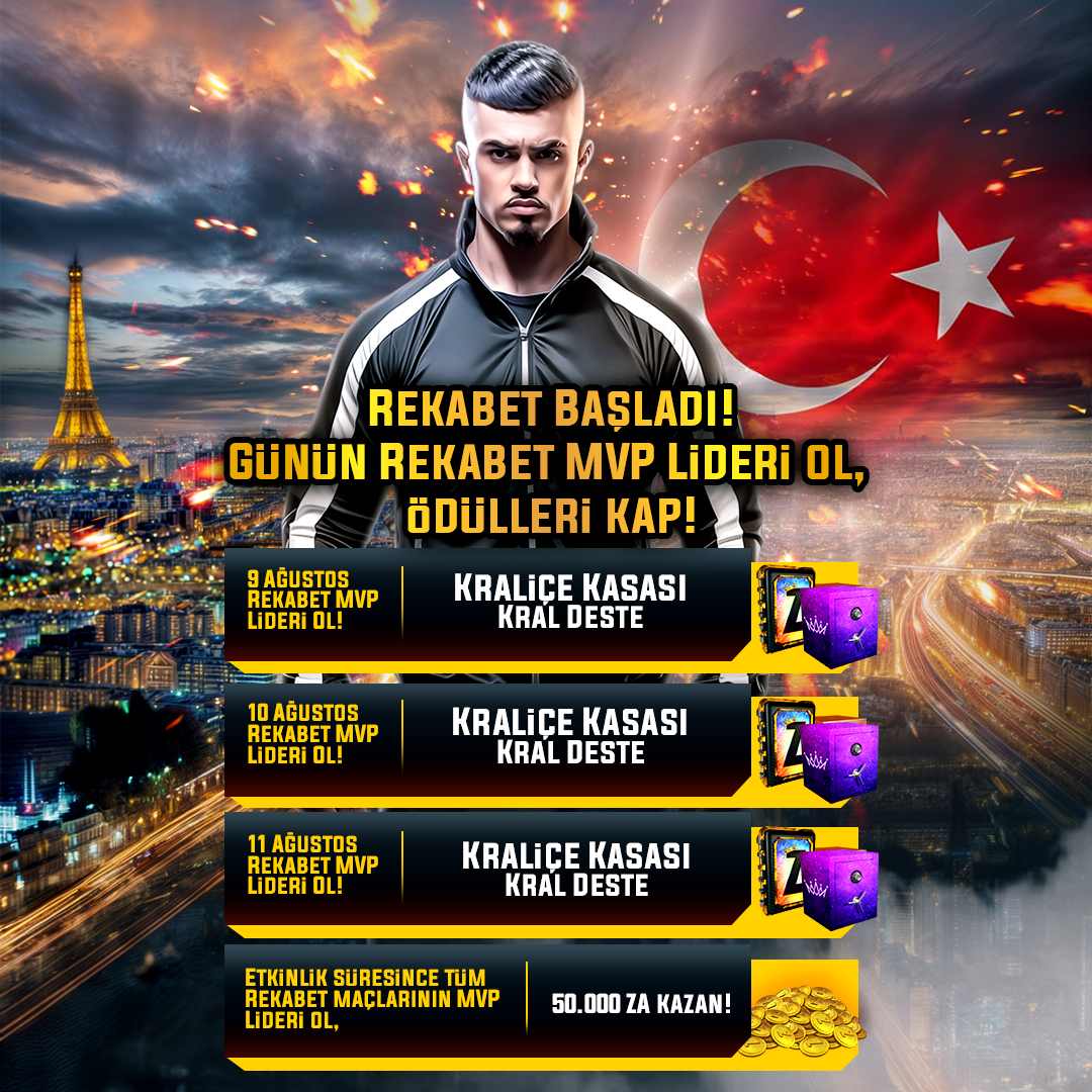 Rekabet Başladı! Günün Yarışması MVP Lideri ol, ödülleri kazanma başarısını yakala!