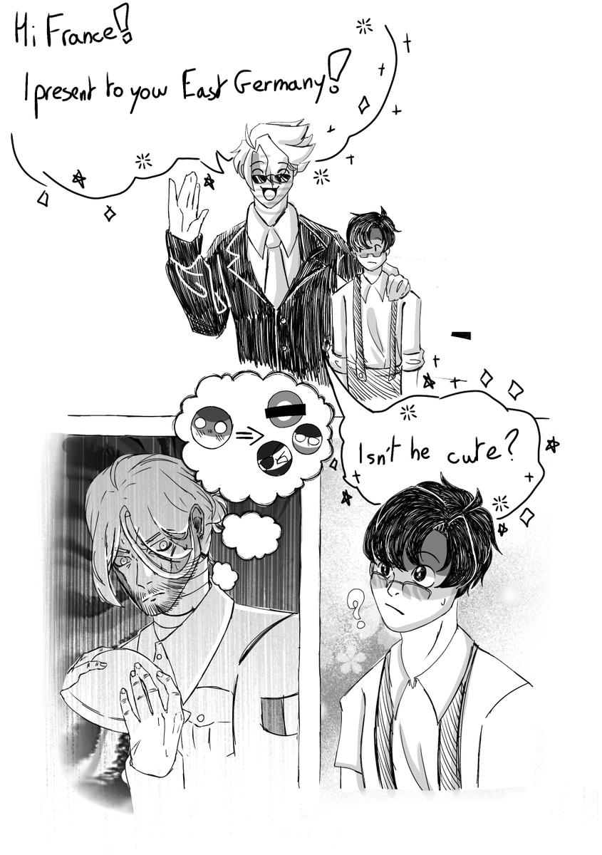 AmikoDrawing's tweet photo. first interaction bewteen germany and france ":D
#countryhumans #countryhumansart #countryhumanscomics #countryhumansfrance #countryhumansgermany #countryhumansusa #countryhumansamerica https://t.co/mj2rrTQwsR