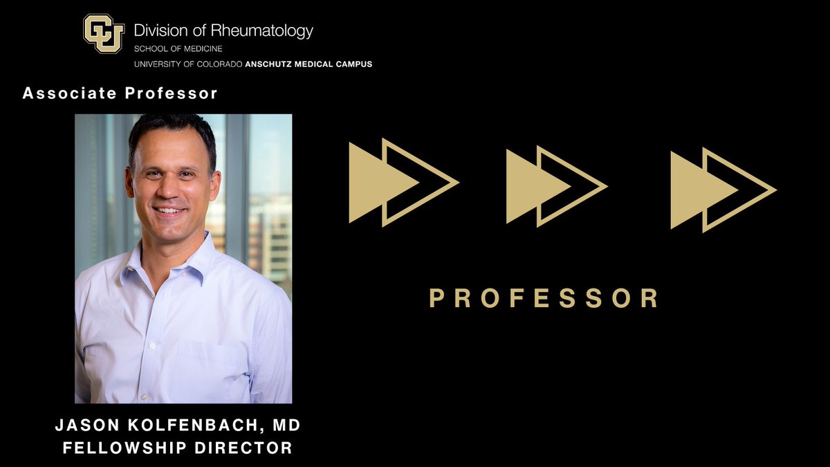 CU Anschutz Division of Rheumatology (@curheumatology) on Twitter photo More <a href="/CURheumatology/">CU Anschutz Division of Rheumatology</a> #facultypromotions to announce! <a href="/JKolfenbach/">Jason Kolfenbach</a> you are a truly amazing Fellowship Director, but now we also get to call you Professor! Congrats, Jason Kolfenbach, MD on your promotion from Associate Professor to Professor🤩 More <a href="/CURheumatology/">CU Anschutz Division of Rheumatology</a> #facultypromotions to announce! <a href="/JKolfenbach/">Jason Kolfenbach</a> you are a truly amazing Fellowship Director, but now we also get to call you Professor! Congrats, Jason Kolfenbach, MD on your promotion from Associate Professor to Professor🤩