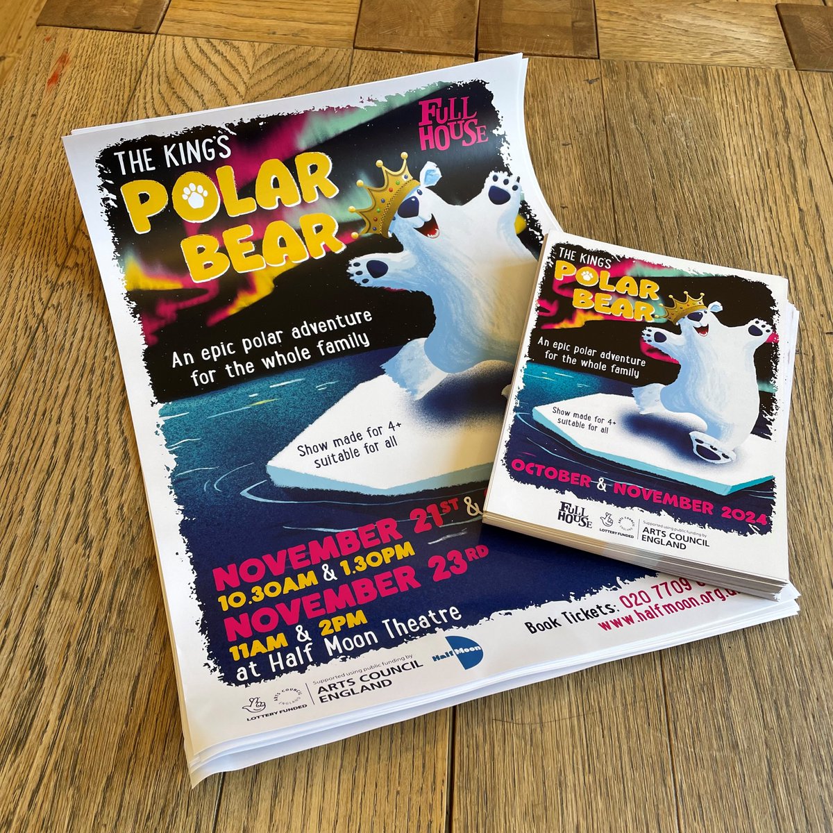 Half Moon Theatre (@halfmoontheatre) on Twitter photo The sun’s shining & it’s 24° but we’ve got the chills as the playful print for The King’s Polar Bear has arrived! This epic adventure <a href="/FullHouseTheaCo/">Full House Theatre</a> is a timeless tale of hope & opportunity, featuring vibrant characters & hand-crafted puppets
📅 21-23 Nov
⏰ 4+
#KidsTheatre The sun’s shining & it’s 24° but we’ve got the chills as the playful print for The King’s Polar Bear has arrived! This epic adventure <a href="/FullHouseTheaCo/">Full House Theatre</a> is a timeless tale of hope & opportunity, featuring vibrant characters & hand-crafted puppets
📅 21-23 Nov
⏰ 4+
#KidsTheatre