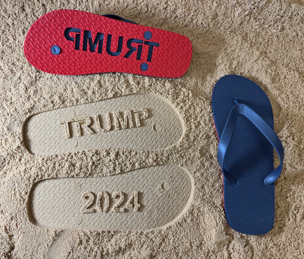 CriticalFlops's tweet image. Step into your beliefs with our Republican-themed flip-flops! Show your support for Trump and conservative values, from ‘Trump 2024’ to ‘Jesus Loves You.’ Walk with purpose. 🇺🇸  Find your perfect pair at CriticalFootwear on Etsy. #Trump2024 #JesusLovesYou #ConservativeStyle