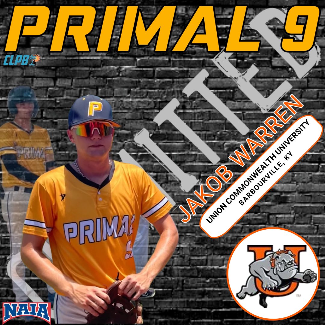 Congrats to Jakob Warren and his family on his commitment to Union Commonwealth University, KY. Great friendships &amp; memories built in the CLPB this past summer. We will follow and stay in touch. #p9proud💪🏼 #bulldogs <a href="/jakobwarren2023/">Jakob</a> <a href="/davidernst_15/">David Ernst</a> @ucubaseball <a href="/clpalmbeaches/">CLPB</a>