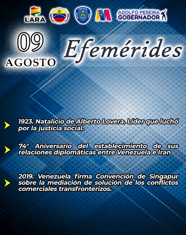 #09Ago Feliz viernes.
#Efemérides
#HastaProntoX