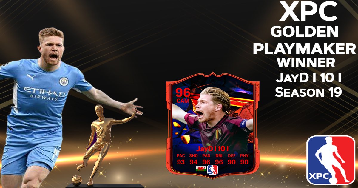 XPCLeague's tweet photo. Congrats to your XPC Season 19 Golden Playmaker! https://t.co/81KDX97jfE