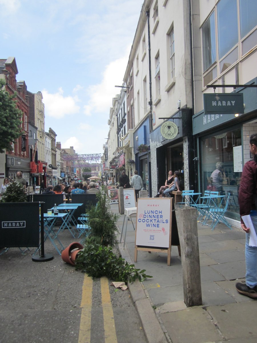Wheels4Well's tweet image. Our Campaigns and Policy Manager @KayInckle was out in #Liverpool with Terri from @RNIB and @BBCNWT filming some of the access barriers for #Disabled cyclists and pedestrians in the city, including @boldstreet, pictured below.