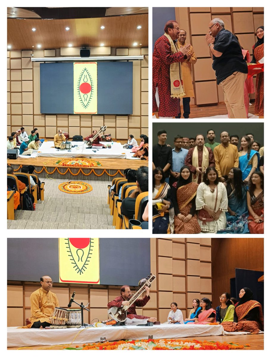 nalanda_univ's tweet image. NU’s new batch orientation concluded with an elevating sitar recital by Pt Kushal Das &amp;amp; Sh Ujjwal Bharti on tabla. An evening celebrating India’s classical music heritage, hosted by the NU SPIC MACAY chapter. #NalandaUniversity #SPICMACAY