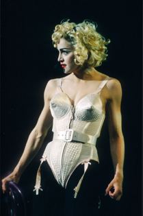 SCADFASH's tweet image. Strike a pose 🪩

The hyper-femininity of Jean Paul Gaultier’s exaggerated corset is rooted in the work of “Falabalas” fashion designer Marcel Rochas and his famed wasp-waist corsets. Worn by Madonna for her Blond Ambition tour in 1990.

Now on view through Sept. 30 in Lacoste.
