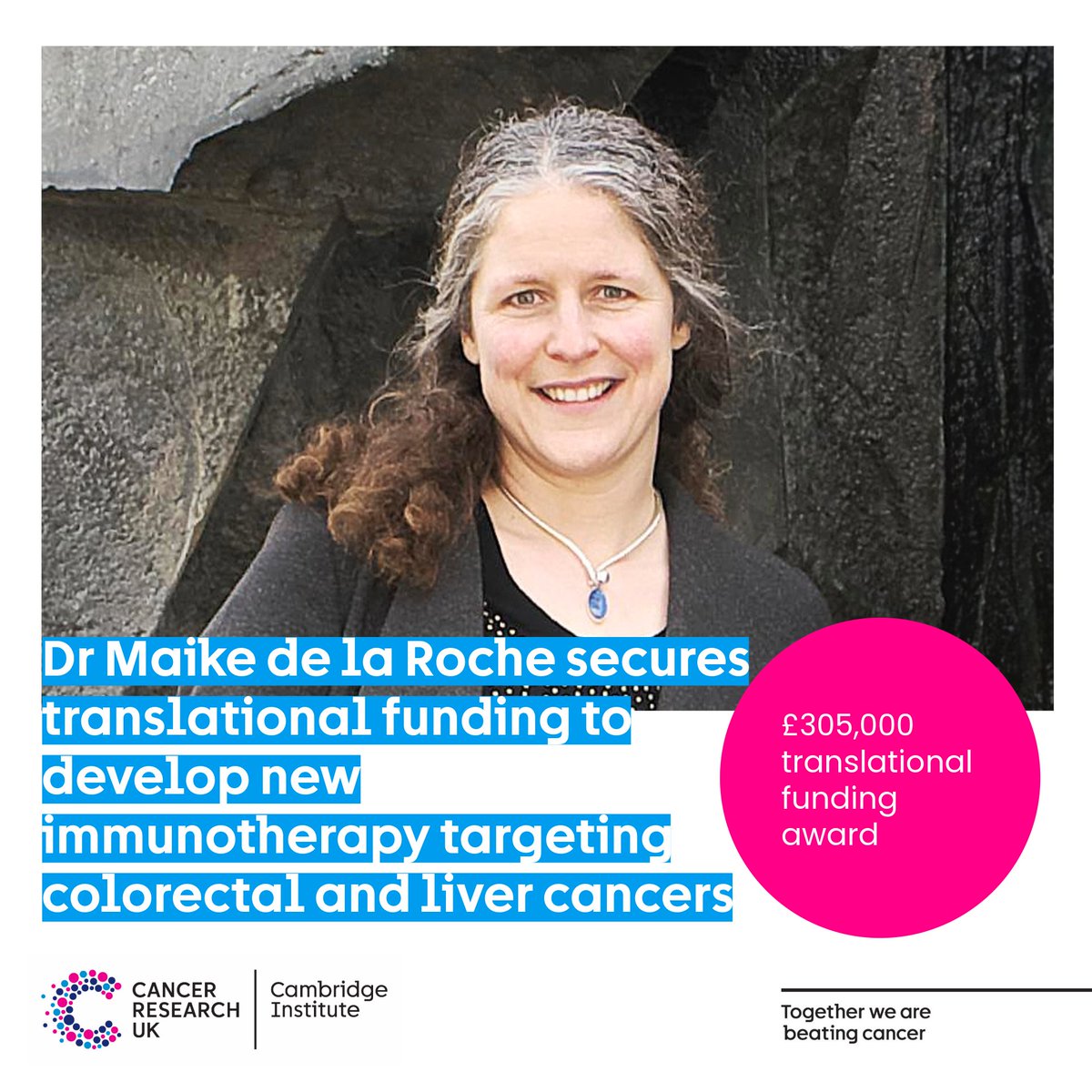 CRUK Cambridge Institute (@cruk_ci) on Twitter photo The de la Roche group (<a href="/delaroche_cruk/">de la Roche Lab CRUK</a>) have developed "superkiller" CAR-T cells targeting a protein in colorectal & liver cancers.
Funding from <a href="/UCamEnterprise/">Cambridge Enterprise</a> and <a href="/CR_Horizons/">Cancer Research Horizons</a> will test its effectiveness in preparation for clinical trials.
👉cruk.cam.ac.uk/maike-de-la-ro… The de la Roche group (<a href="/delaroche_cruk/">de la Roche Lab CRUK</a>) have developed "superkiller" CAR-T cells targeting a protein in colorectal & liver cancers.
Funding from <a href="/UCamEnterprise/">Cambridge Enterprise</a> and <a href="/CR_Horizons/">Cancer Research Horizons</a> will test its effectiveness in preparation for clinical trials.
👉cruk.cam.ac.uk/maike-de-la-ro…