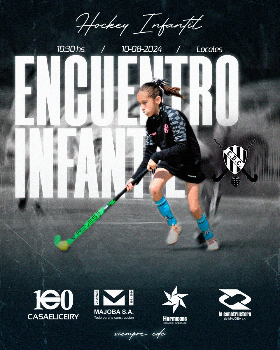 🏑HOCKEY CDC🏑 

◾Este Sábado 10 nuestras Catanguitas de hockey disputarán un encuentro infantil de Locales a partir de las 10:30hs.

CATEGORÍAS:
▫️10ma
▫️9na
▫️8va

Sumate a alentar a nuestro Hockey que va con todo en una nueva fecha!!

⚫️⚪️SIEMPRE CDC⚪⚫