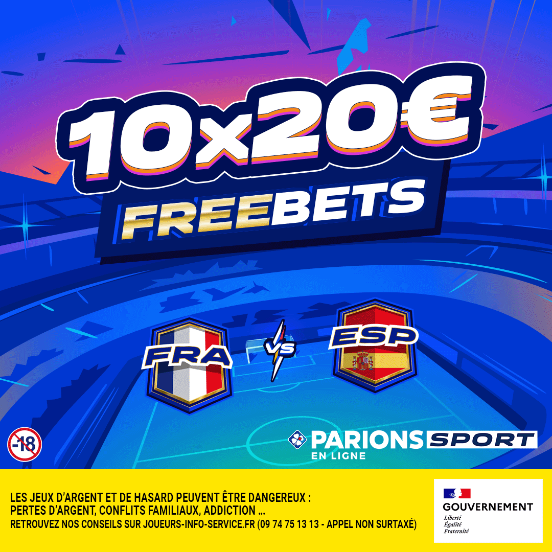 ParionsSport's tweet photo. ⚽🇫🇷 La France défie l'Espagne en finale mais qui va l'emporter ? 

Pour jouer :
1️⃣ RT+Follow
2️⃣ Commente en précisant l'équipe qui va l'emporter + #FreebetsParionsSport

Règlement: https://t.co/NgSqRNJOZU https://t.co/ojHXIzfqEi
