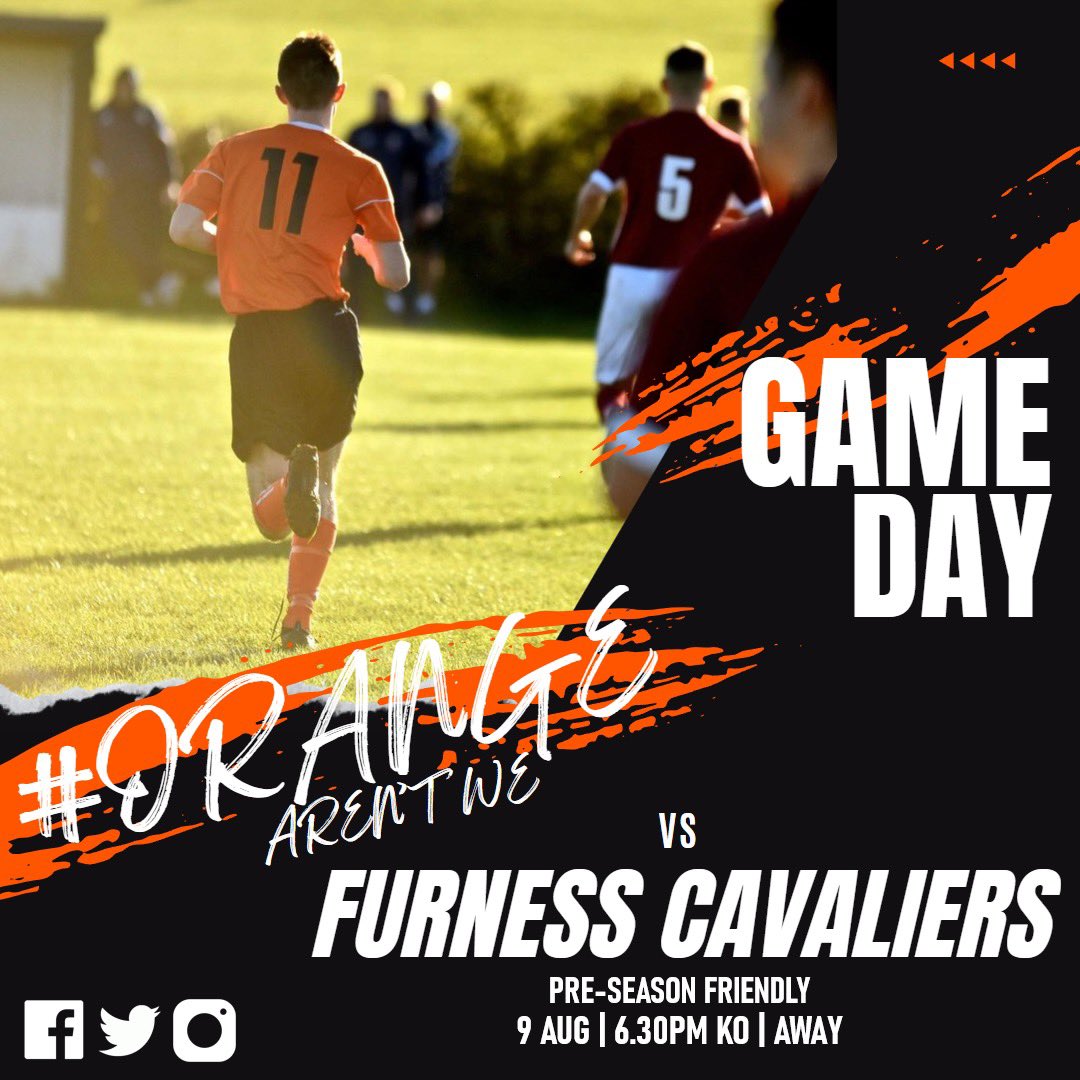 crooklandsfc's tweet photo. 𝐆𝐚𝐦𝐞 𝐃𝐚𝐲.

Arthur Turner Memorial Game 🤝🏆 

🆚 @FurnessCavsAFC 
📅 Friday 9th August
⏰ 6.30pm
📍 Rampside Road
💬 #Reserves

🟠⚫️ https://t.co/0Q8y6JXtZl