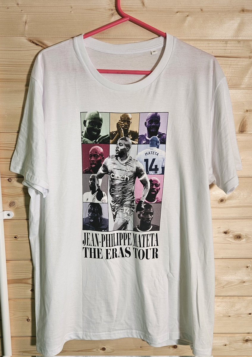 FYPFanzine's tweet photo. ✨ GIVEAWAY✨

If Jean-Phillipe Mateta scores in the Olympics final we'll give away one of our brand new Mateta Eras Tour t-shirts. To enter:

1️⃣ Follow @FYPFanzine
2️⃣ Like this tweet
3️⃣ Retweet this tweet

Good luck! 🤞 

🛒 https://t.co/6OKPdO4sM7

#cpfc #competition https://t.co/zny83wPEXd