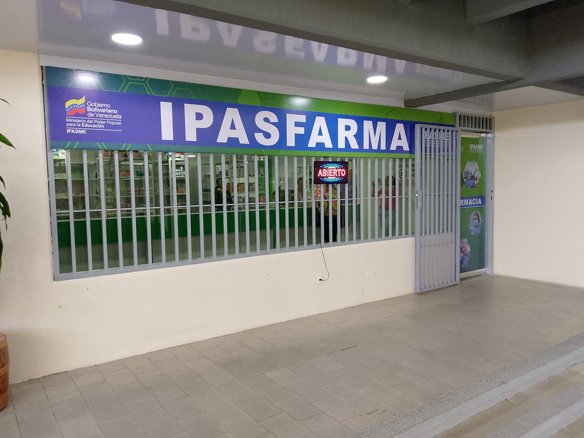 #09Ago <a href="/IpasmeOficial/">Ipasme Oficial</a> #Recuerda #Ipasfarma en la Unidad San Félix está abierta a todo el público, ofrece medicamentos de calidad a excelente precio, descuentos para el personal de educación y atención de primera.
#ElIpasmeEstáContigo
#HastaProntoX
<a href="/NicolasMaduro/">Nicolás Maduro</a> 
<a href="/_LaAvanzadora/">Yelitze Santaella</a>