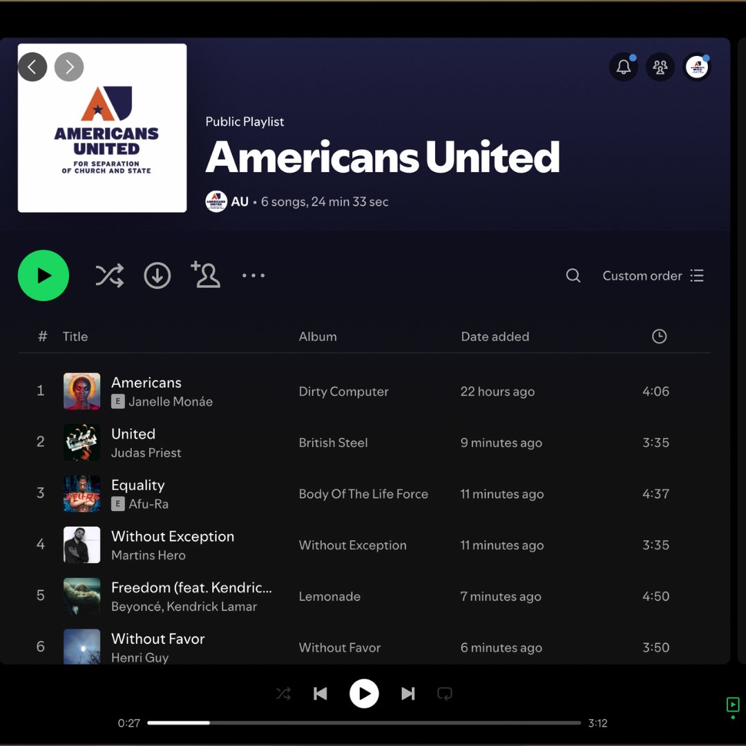 americansunited's tweet image. What are you listening to as you roll into the weekend? 

#AmericansUnited #EqualityWithoutException #FreedomWithoutFavor #ChurchStateSeparation