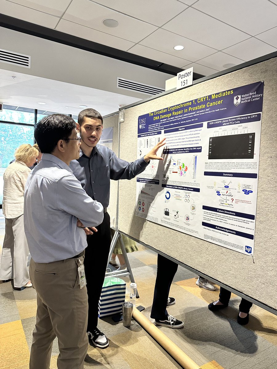 CPDR_Labs's tweet photo. Happening now - @USUhealthsci ORISE Summer Symposium! Shafi Lab (@AyeshaShafi_PhD) student - Noor - presents his research on #circadian dysfunction in #prostatecancer. #NextGen https://t.co/4YeQs1A3zK
